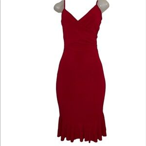 Vintage Wild Cat Red Dress Size M